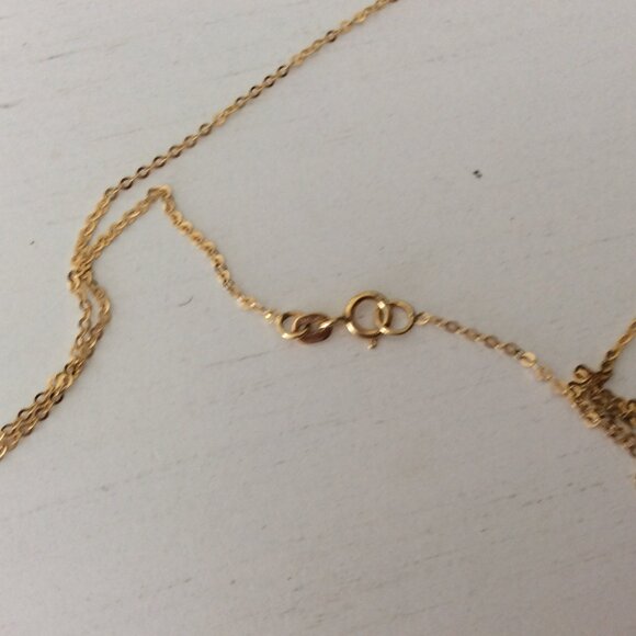 14k solid gold open heart necklace - Picture 6 of 9